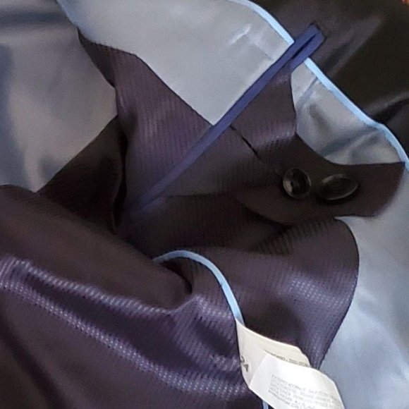 Zara Men's Tuxedo Jacket Blue Black Notch Lapel Lined Dinner Coat Size 36 NWT - Picture 10 of 11